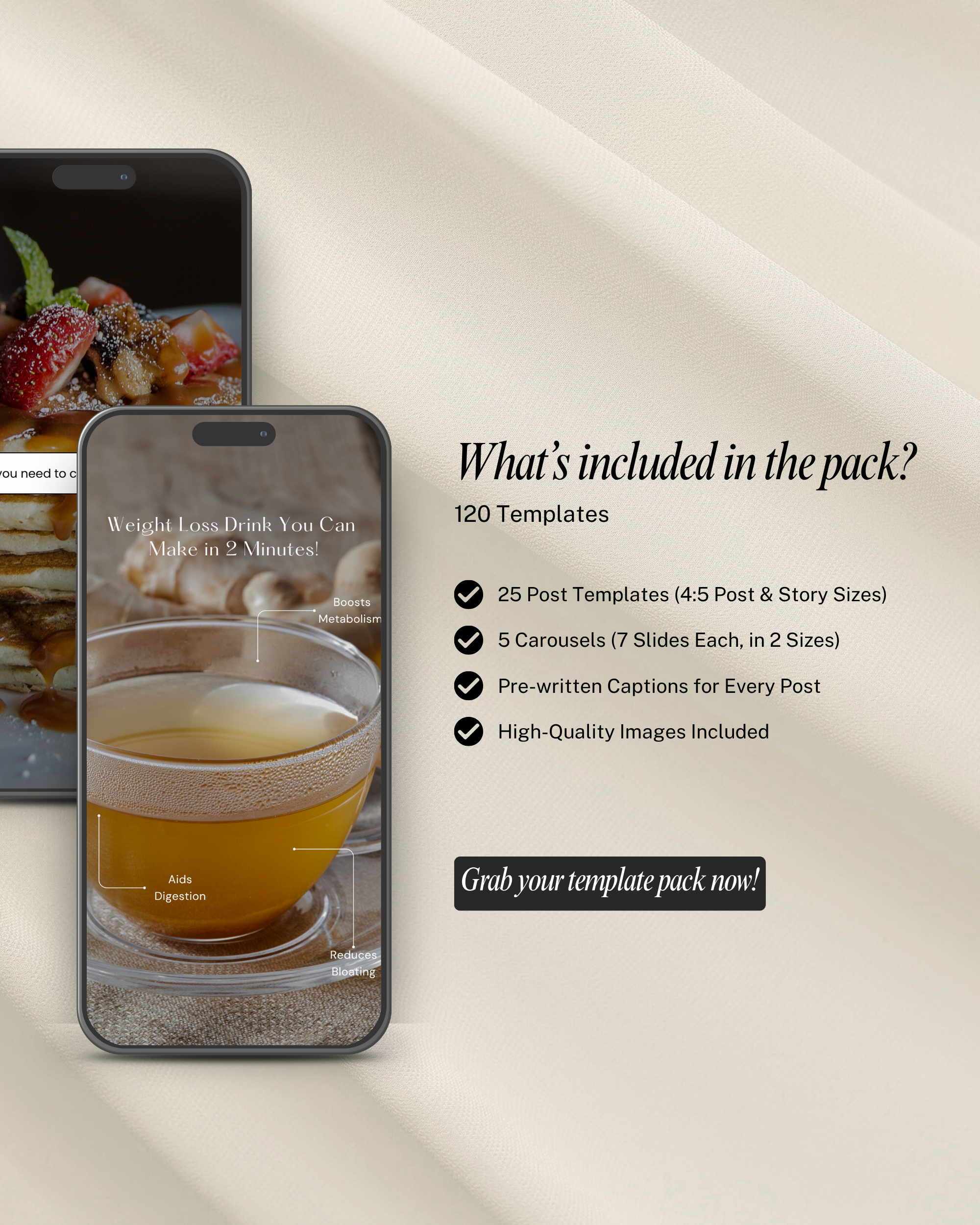 Nutrition Instagram Canva Template | 30 Day Content Pack