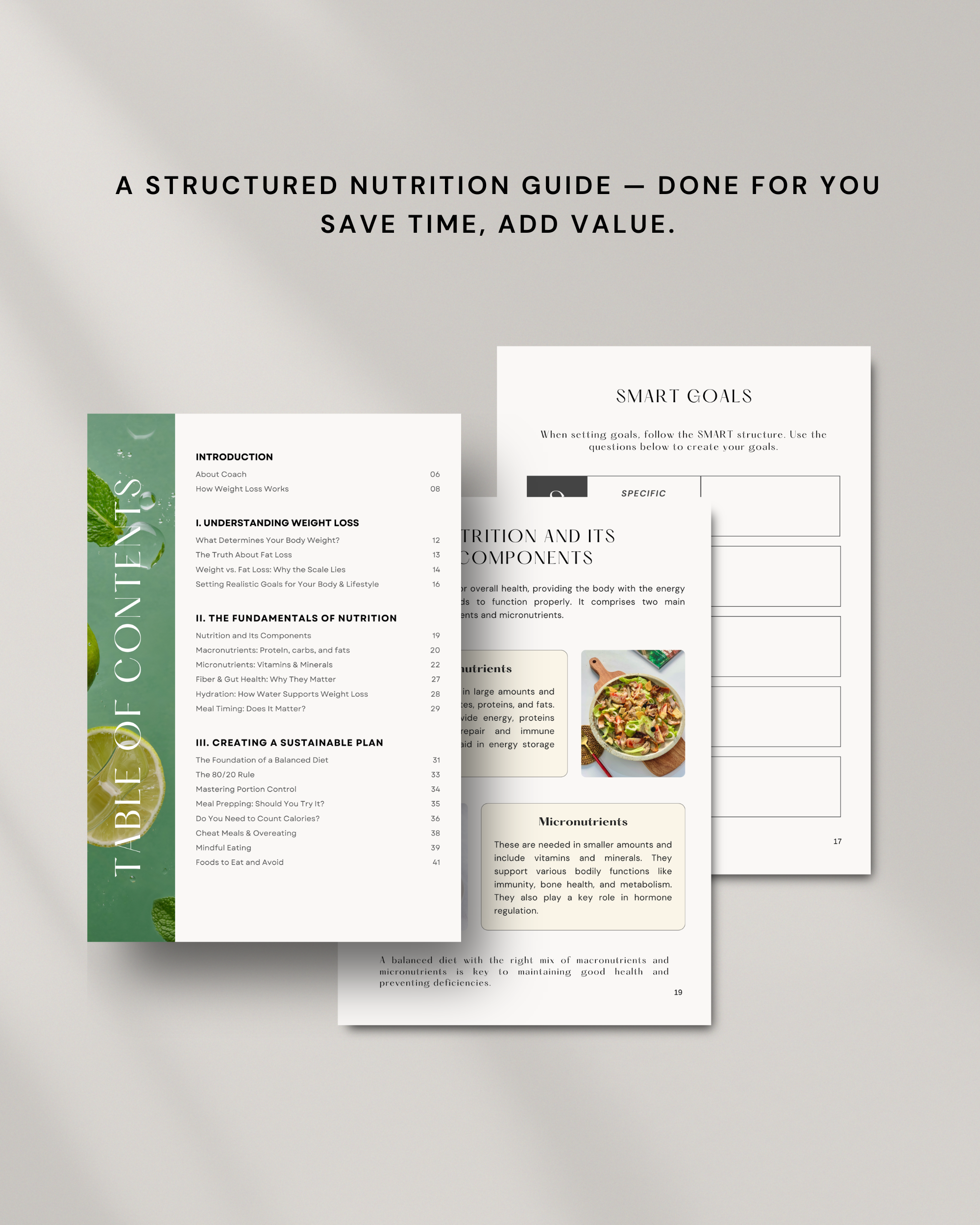 Nutrition Ebook Canva Template