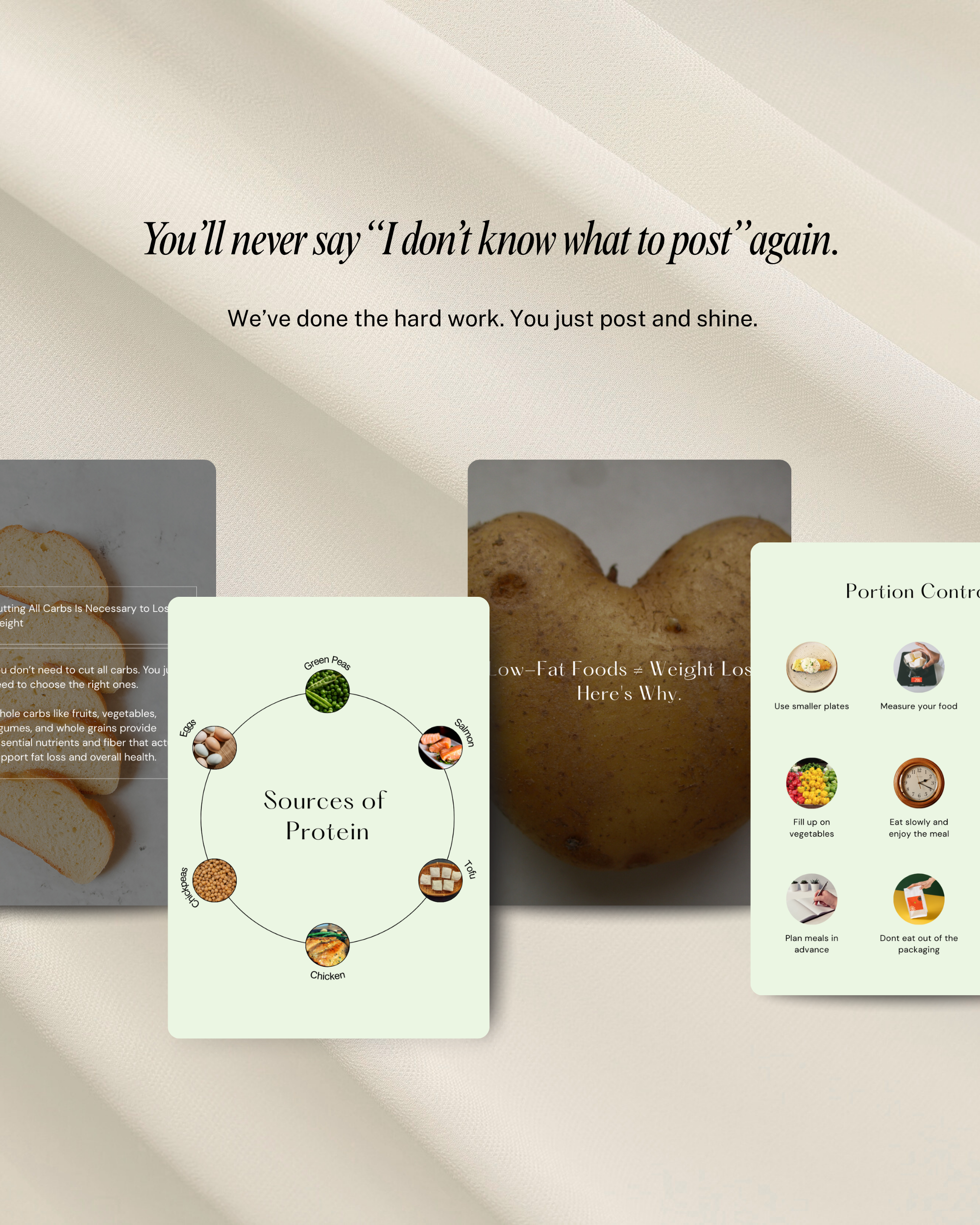 Nutrition Instagram Canva Template | 30 Day Content Pack