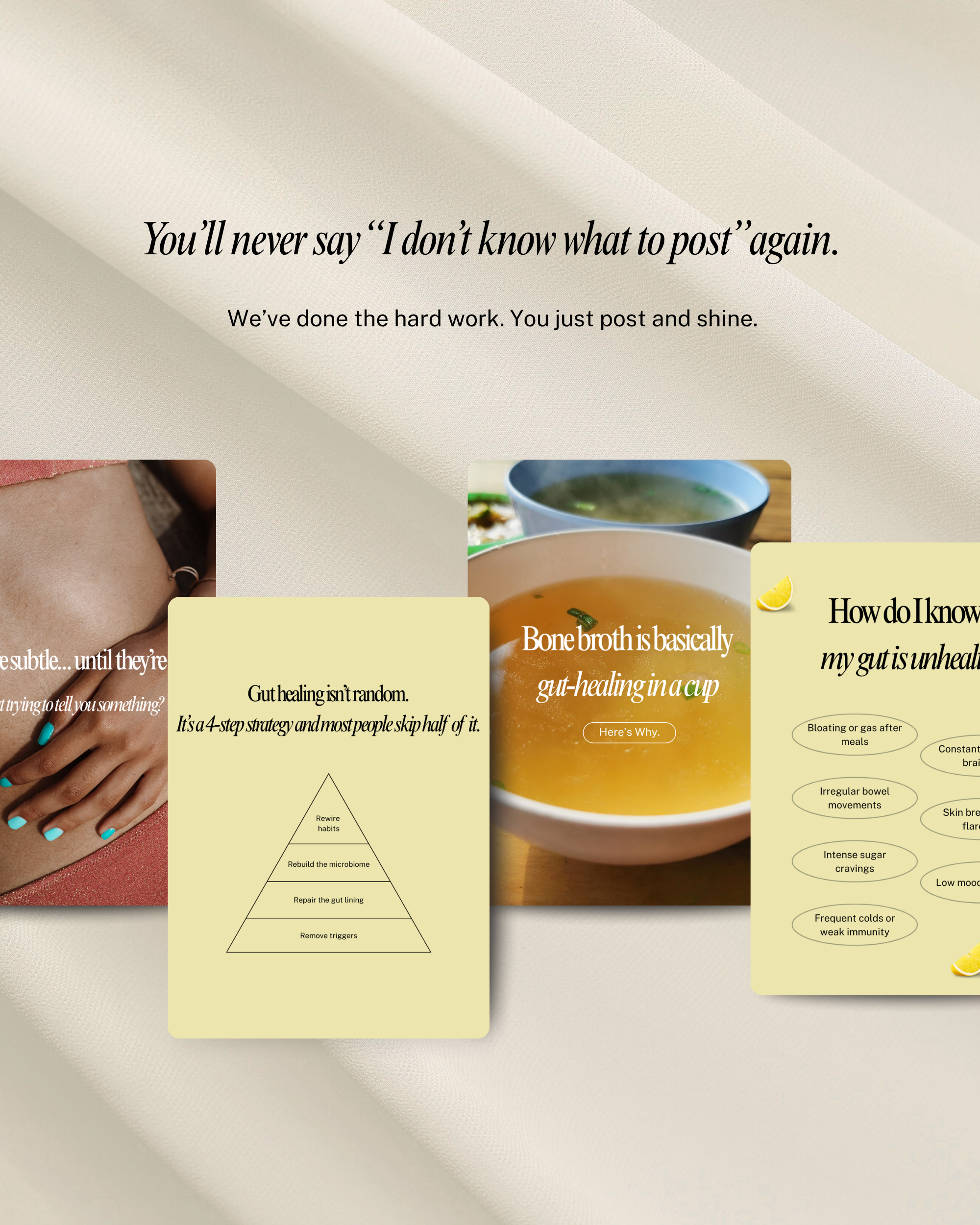 Gut Health Instagram Canva Template Pack