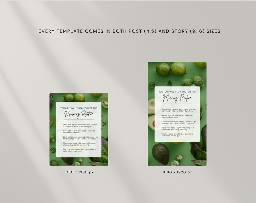 Nutrition Instagram Canva Template | 3 Day Mini Content Pack