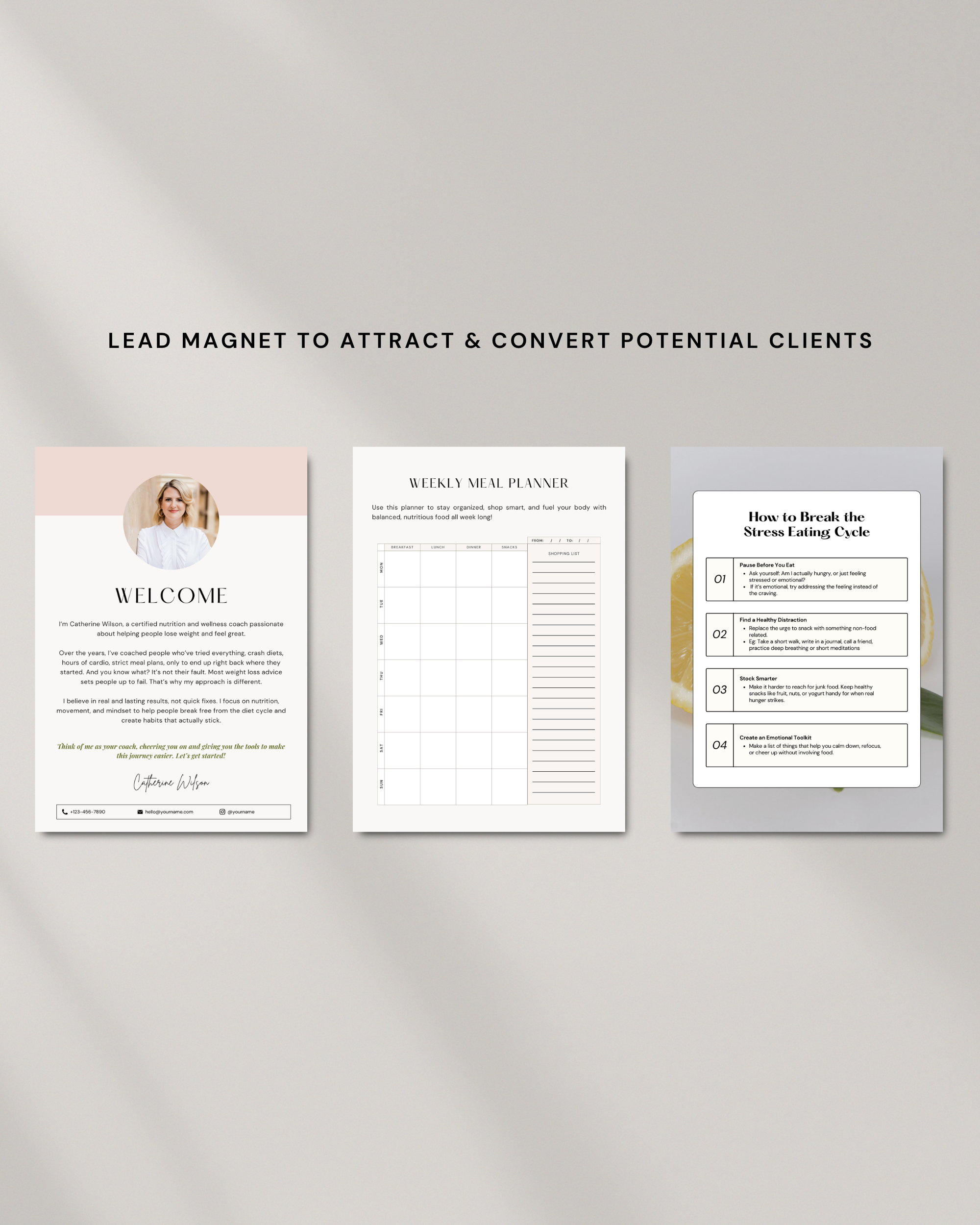 Nutrition Ebook Canva Template