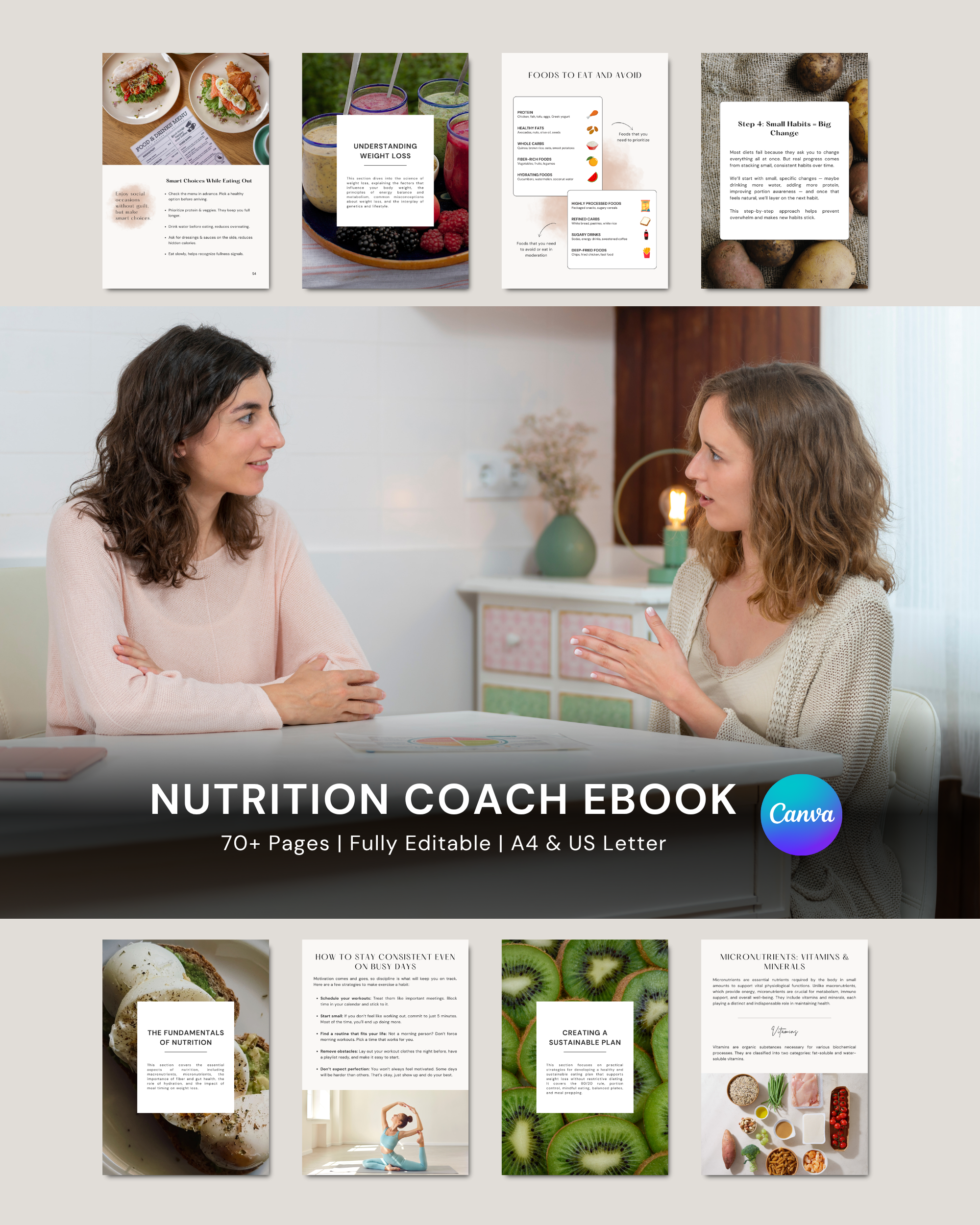 Nutrition Ebook Canva Template